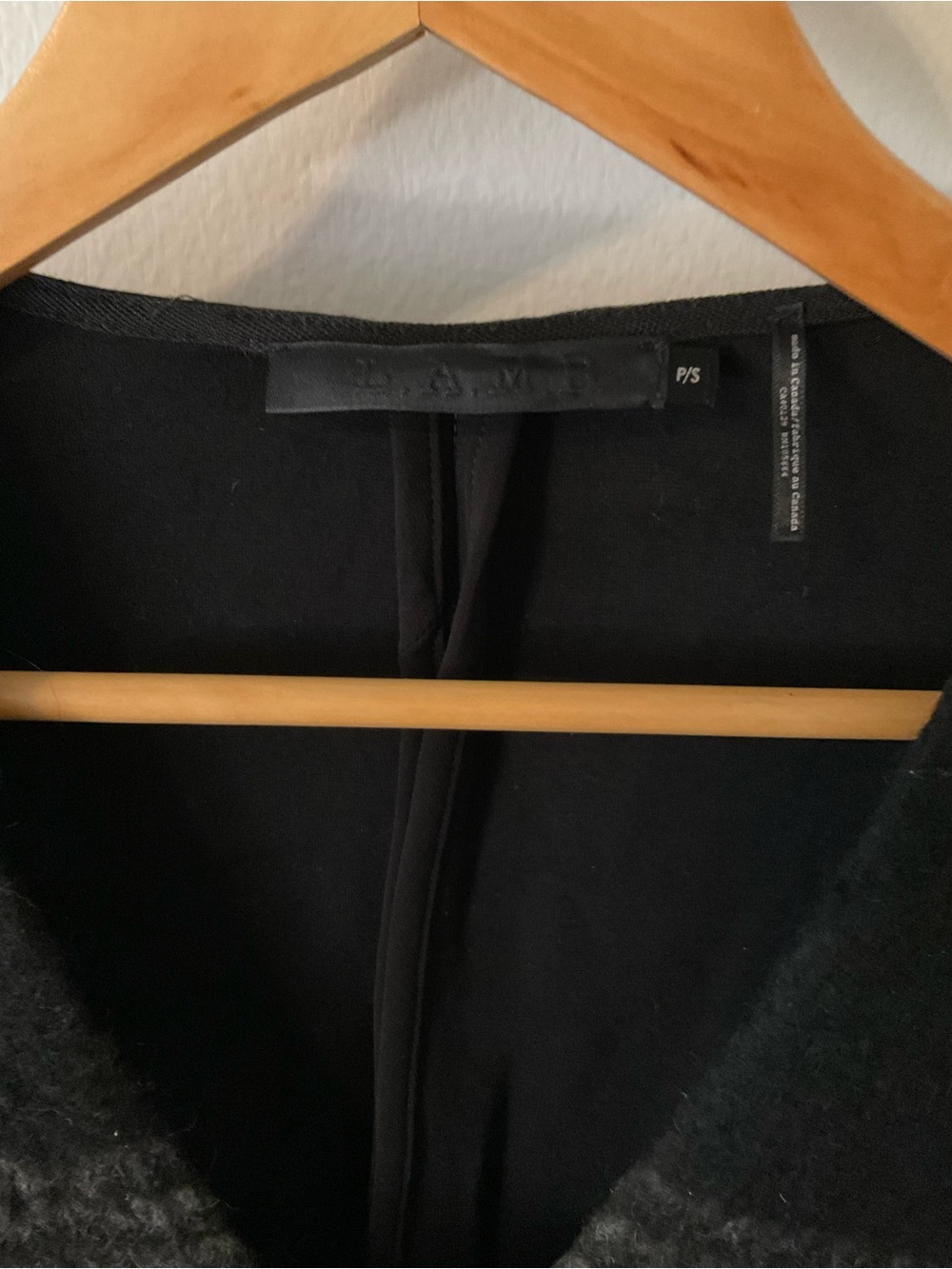 L.A.M.B Gwen Stephani Black Gray Alpaca Wool Blend Sweater Striped P Small PS - Picture 3 of 4